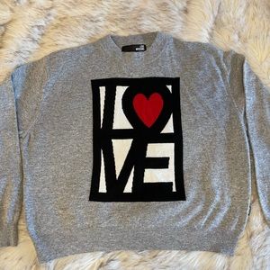 Love Moschino LOVE  heather grey sweater ❤️